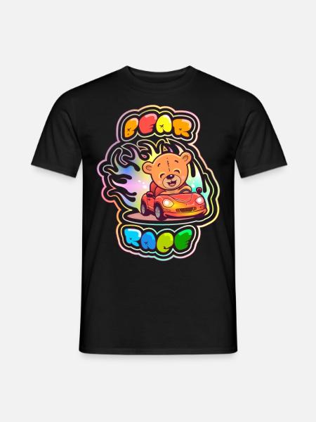 Teddybärenrennen 1 - Männer T-Shirt - Schwarz