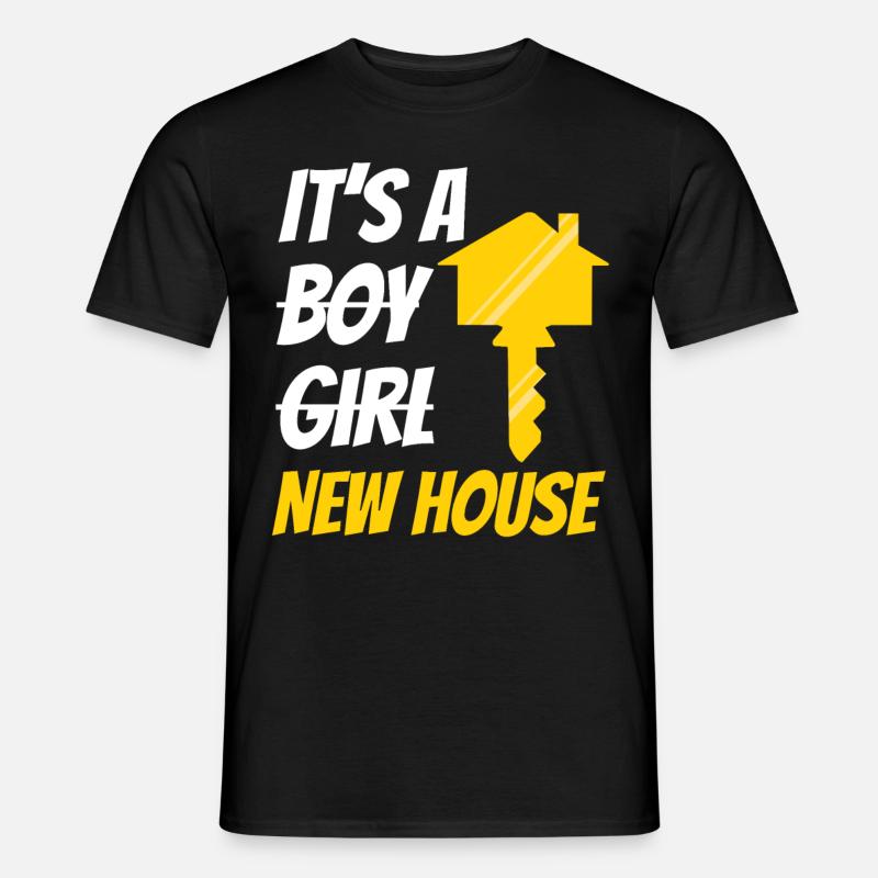 It's A New House - Männer T-Shirt - Schwarz
