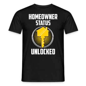 Homeowner Status Unlocked - Men's T-Shirt - black - Front - AI Model Male 178 light (178cm)