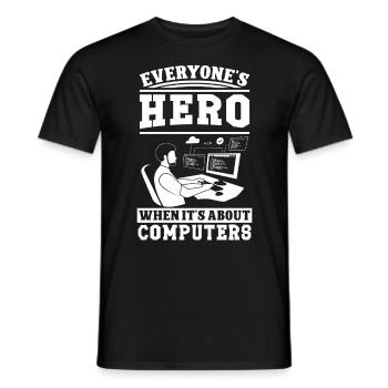 Softwareentwickler Everyone's Hero Programmierer - Männer T-Shirt - Schwarz - Vorne - AI Model Male 178 light (178cm)