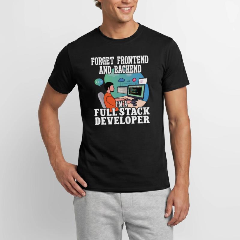 Softwareentwickler Full Stack Developer Coder Geek Männer T-Shirt
