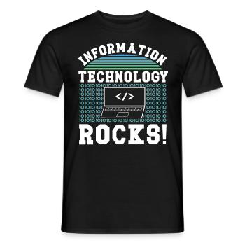 Softwareentwickler Information Technology Rocks - Männer T-Shirt - Schwarz - Vorne - AI Model Male 178 light (178cm)