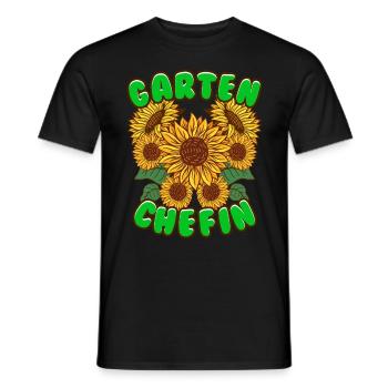 Garten Chefin Sonnenblumen Gartenfreundin - Männer T-Shirt - Schwarz - Vorne - AI Model Male 178 light (178cm)