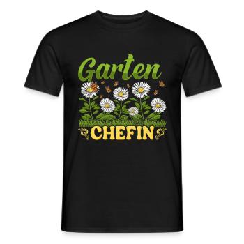 Garten Chefin Gänseblümchen Gärtnerin Blumenliebe - Männer T-Shirt - Schwarz - Vorne - AI Model Male 178 light (178cm)
