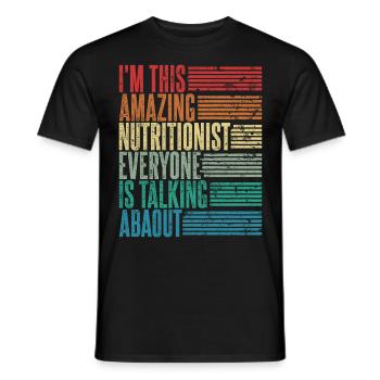 Diététiste nutritionniste Cadeau - T-shirt homme - noir - Devant - AI Model Male 178 light (178cm)