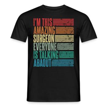 Vintage Chirurg Chirurgin Geschenk Retro - Männer T-Shirt - Schwarz - Vorne - AI Model Male 178 light (178cm)