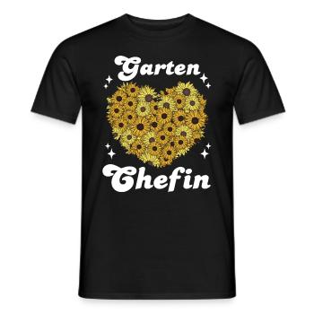 Garten Chefin Sonnenblumen Gartenfreundin Blumen - Männer T-Shirt - Schwarz - Vorne - AI Model Male 178 light (178cm)