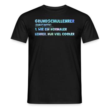 Grundschullehrer Normaler Lehrer aber cooler - Männer T-Shirt - Schwarz - Vorne - AI Model Male 178 light (178cm)