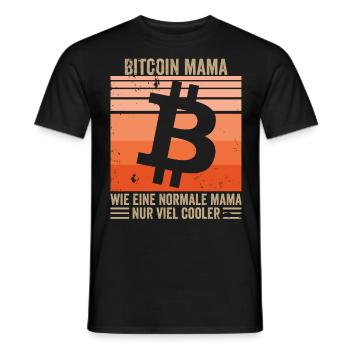 Bitcoin Mama - T-shirt homme - noir - Devant - AI Model Male 178 light (178cm)