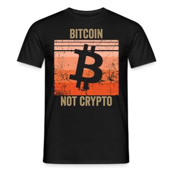Bitcoin Not Crypto - Männer T-Shirt - Schwarz - Vorne - AI Model Male 178 light (178cm)