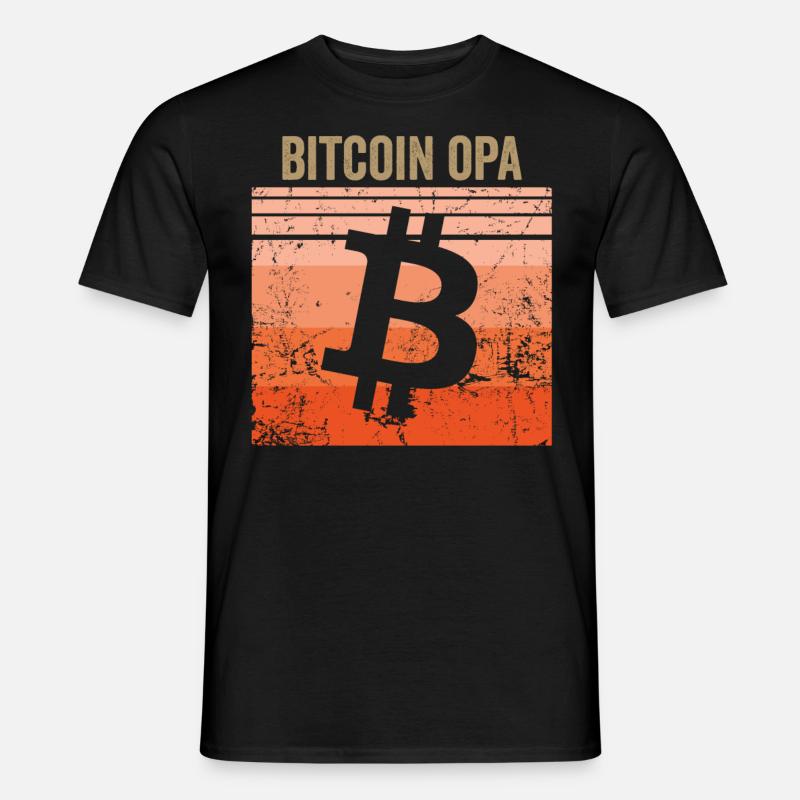 Bitcoin Opa - Männer T-Shirt - Schwarz