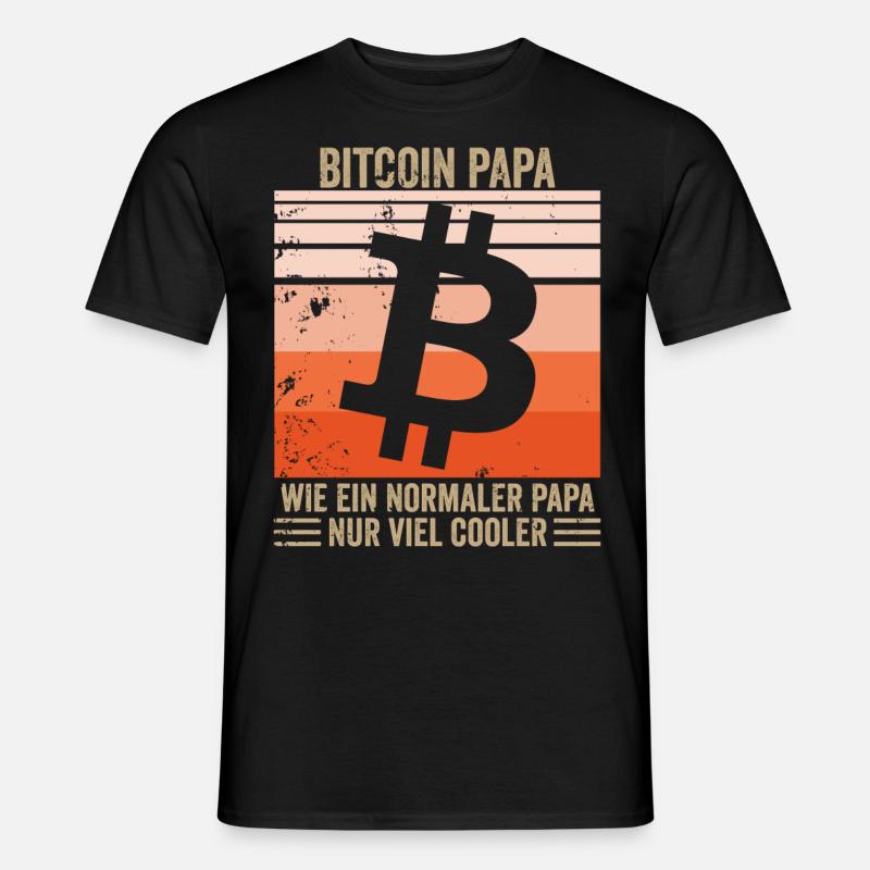 Bitcoin Papa - Männer T-Shirt - Schwarz