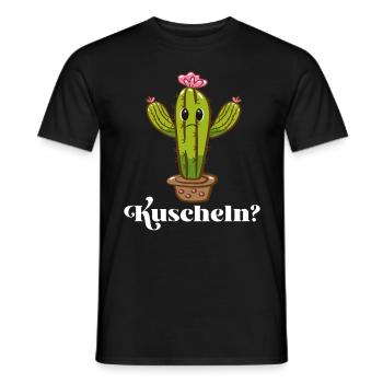 Kuscheln ? Kaktusliebhaber Kakteen Botanik Garten - Männer T-Shirt - Schwarz - Vorne - AI Model Male 178 light (178cm)