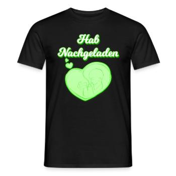 Werdende Mütter 2024 Hab nachgeladen Schwangere - Männer T-Shirt - Schwarz - Vorne - AI Model Male 178 light (178cm)