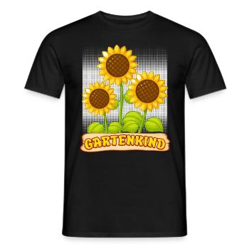 Garten Kind Sonnenblumen Kinder Gartenliebhaber - Männer T-Shirt - Schwarz - Vorne - AI Model Male 178 light (178cm)