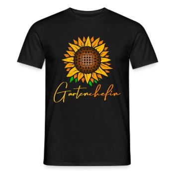 Garten Chefin Sonnenblumen Gartenfreundin - Männer T-Shirt - Schwarz - Vorne - AI Model Male 178 light (178cm)
