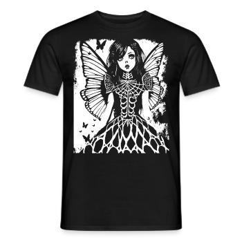 Schreiender Punkrocker mit Mohican Anarchy Punk - Männer T-Shirt - Schwarz - Vorne - AI Model Male 178 light (178cm)