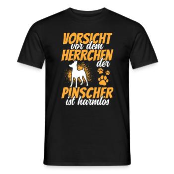 Vorsicht vor dem Zwergpinscher Rehpinscher - Männer T-Shirt - Schwarz - Vorne - AI Model Male 178 light (178cm)