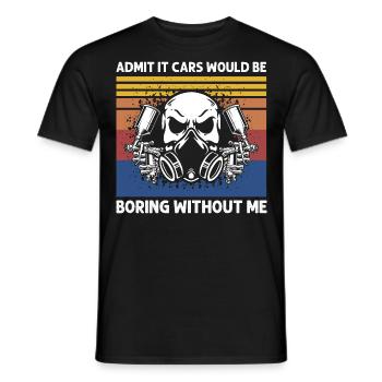 Car painter offer for coachbuilders - Men's T-Shirt - black - Front - AI Model Male 178 light (178cm)