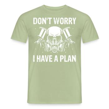 Car painter offer for coachbuilders - Men's T-Shirt - sage - Front - AI Model Male 178 light (178cm)