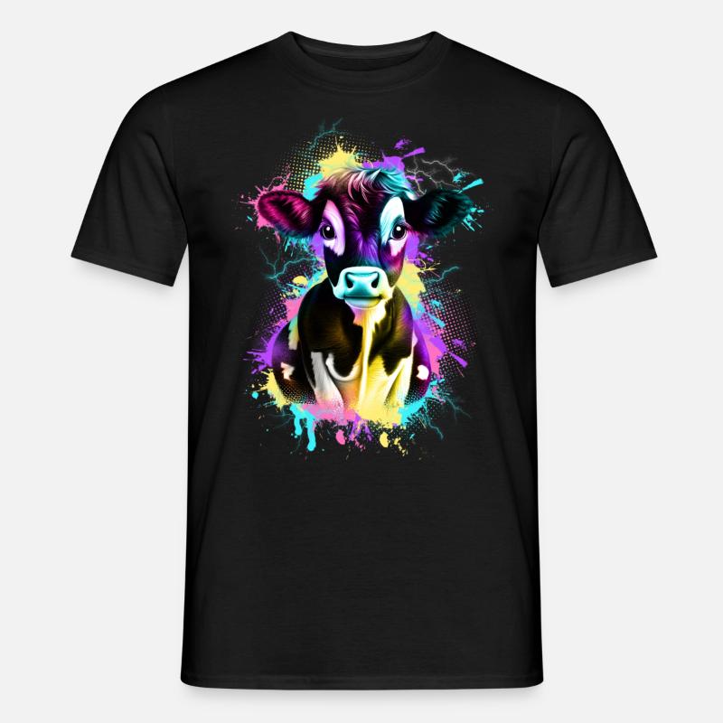 Kuh - Männer T-Shirt - Schwarz