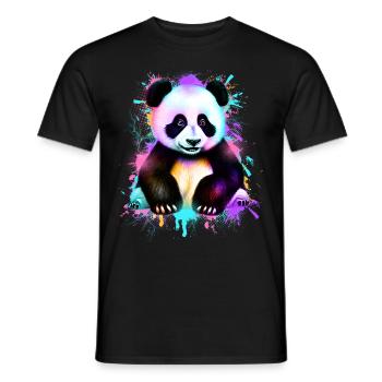 Panda - T-shirt homme - noir - Devant - AI Model Male 178 light (178cm)