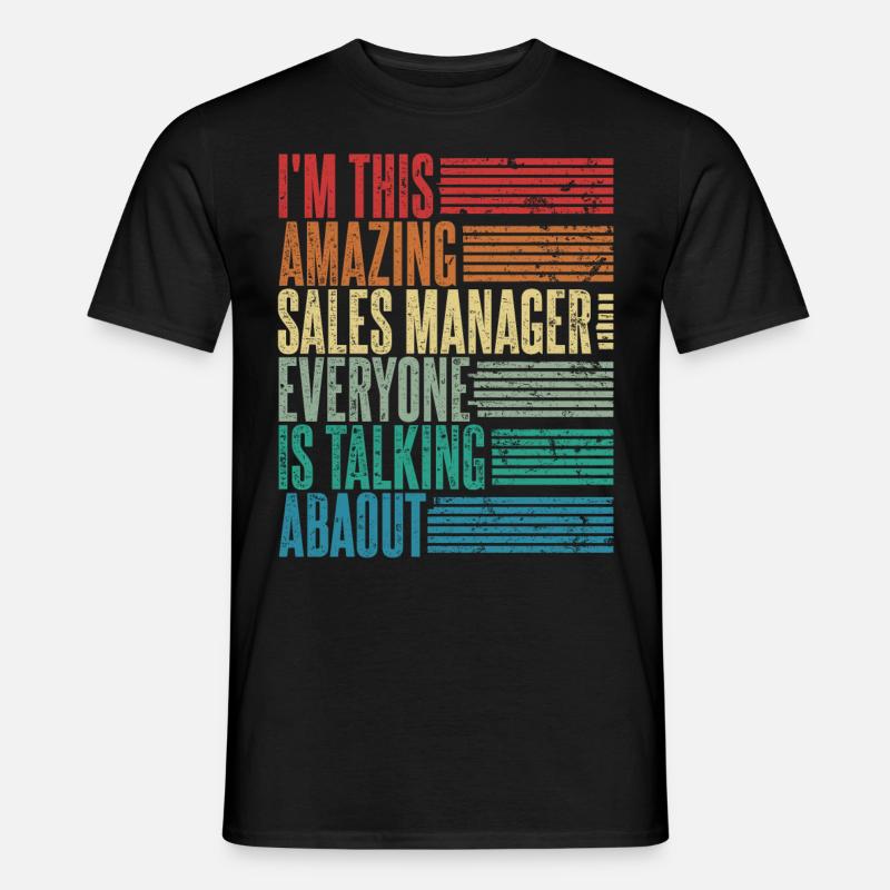 Vertriebsleiter Vertriebsleiterin Geschenk Retro - Männer T-Shirt - Schwarz