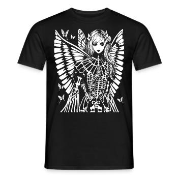 Fairycore Aesthetics Grunge Skeleton Fairy Goth G - Men's T-Shirt - black - Front - AI Model Male 178 light (178cm)