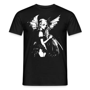Fairycore Esthétique Squelette Fée Goth Grunge G - T-shirt homme - noir - Devant - AI Model Male 178 light (178cm)