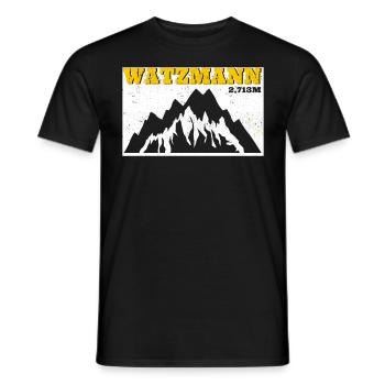 Watzmann mountain fan escalade alpiniste randonneur - T-shirt homme - noir - Devant - AI Model Male 178 light (178cm)