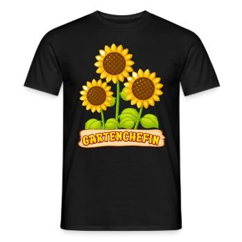 Garten Chefin Sonnenblumen Gartenfreundin Blumen - Männer T-Shirt - Schwarz - Vorne - AI Model Male 178 light (178cm)