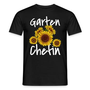Garten Chefin Sonnenblumen Gartenfreundin Blumen - Männer T-Shirt - Schwarz - Vorne - AI Model Male 178 light (178cm)