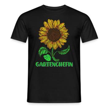 Garten Chefin Sonnenblumen Gartenfreundin Blumen - Männer T-Shirt - Schwarz - Vorne - AI Model Male 178 light (178cm)