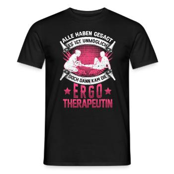 Ergotherapeutin unmöglich Ergotherapie - Männer T-Shirt - Schwarz - Vorne - AI Model Male 178 light (178cm)