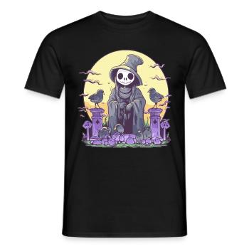 Pastel Goth Death Grim Reaper Skeleton Cemetery - T-shirt homme - noir - Devant - AI Model Male 178 light (178cm)