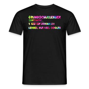 Grundschullehrer Normaler Lehrer aber cooler - Männer T-Shirt - Schwarz - Vorne - AI Model Male 178 light (178cm)