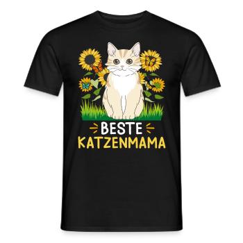 Beste Katzenmama I love Cats Katzenhalter - Männer T-Shirt - Schwarz - Vorne - AI Model Male 178 light (178cm)