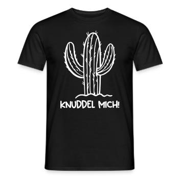 Knuddel mich Sukkulenten Botanik Garten - Männer T-Shirt - Schwarz - Vorne - AI Model Male 178 light (178cm)