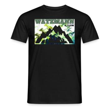 Watzmann mountain fan escalade alpiniste randonneur - T-shirt homme - noir - Devant - AI Model Male 178 light (178cm)
