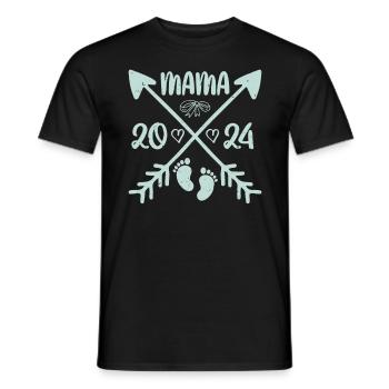 Mom 2024 expectant mothers baby prediction - Men's T-Shirt - black - Front - AI Model Male 178 light (178cm)