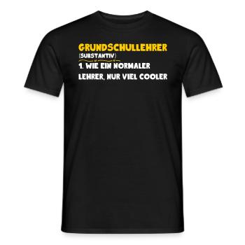 Grundschullehrer Normaler Lehrer aber cooler - Männer T-Shirt - Schwarz - Vorne - AI Model Male 178 light (178cm)