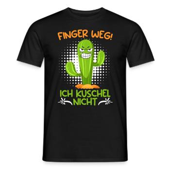 Finger weg! Ich kuschel nicht Kaktusliebhaber - Männer T-Shirt - Schwarz - Vorne - AI Model Male 178 light (178cm)