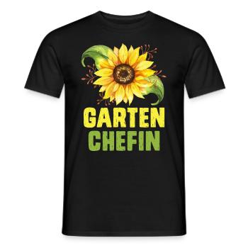 Garten Chefin Sonnenblumen Gartenfreundin - Männer T-Shirt - Schwarz - Vorne - AI Model Male 178 light (178cm)