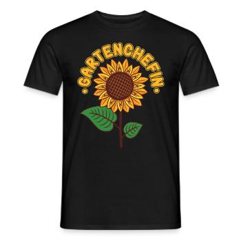 Garten Chefin Sonnenblumen Gartenfreundin - Männer T-Shirt - Schwarz - Vorne - AI Model Male 178 light (178cm)