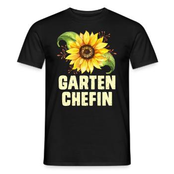 Garten Chefin Sonnenblumen Gartenfreundin - Männer T-Shirt - Schwarz - Vorne - AI Model Male 178 light (178cm)