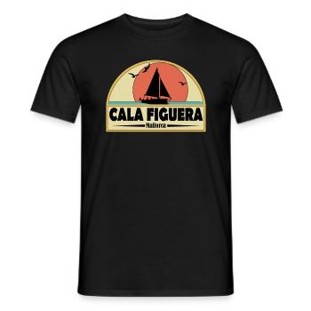 Cala Figuera - Männer T-Shirt - Schwarz - Vorne - AI Model Male 178 light (178cm)