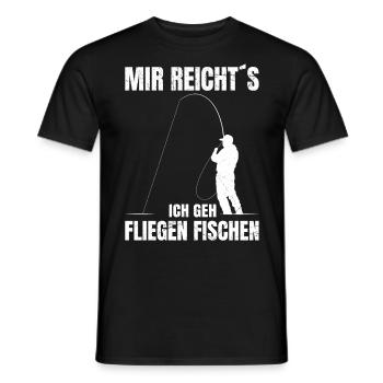 Mir reicht´s Ich geh Fliegenfischen Fisch jagen - Männer T-Shirt - Schwarz - Vorne - AI Model Male 178 light (178cm)