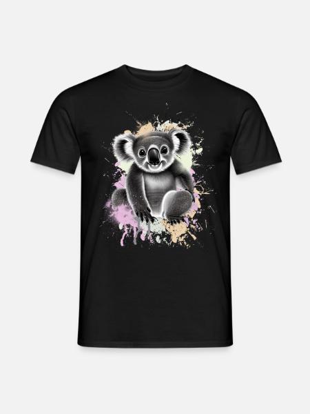 Koala - Männer T-Shirt - Schwarz