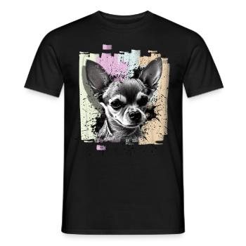 Chihuahua - Men's T-Shirt - black - Front - AI Model Male 178 light (178cm)