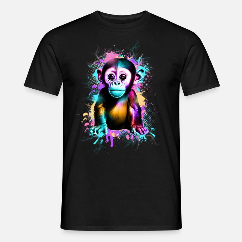 Affe - Männer T-Shirt - Schwarz